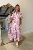 Umgee Garden Fest Midi Dress Pink