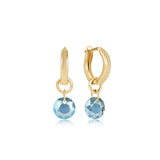 E Newton Huggie Gold 0.5" Hoop Refelection sm charm