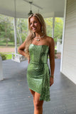 Fierce & Flirty Strapless Homecoming Dress Olive
