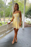 Sunshine & Sparkle Sequin Dress Yellow