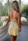 Sunshine & Sparkle Sequin Dress Yellow