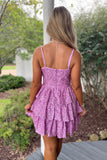 Until Midnight Sequin Homecoming Dress Orchid
