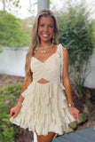 A Touch of Sequins Ruffle Homecoming Dress
