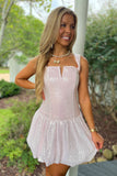 Lady Anastasia Homecoming Bubble Dress Pink