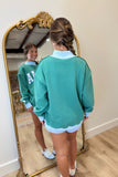 MAMA Mock Neck Sweatshirt Green