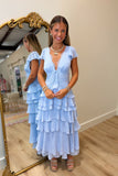 Whimsy Lace Maxi Dress Blue