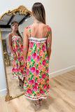 Bold Florals Maxi Dress Pink
