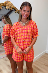 Golden Hour Plaid Top