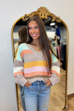 Sunset Striped Sweater Mint