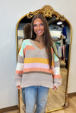 Sunset Striped Sweater Mint
