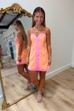 Citrus Crush Strapless Romper Dress