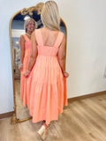 Sunkist Tiered Midi Dress
