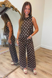 September Charm Polka Dot Set Brown