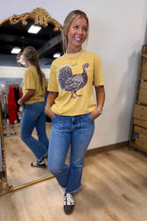 In The Wild Turkey Graphic Tee Mustard