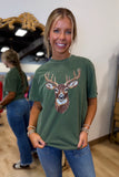 In The Wild Deer Graphic Tee Green