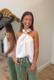 Anniston Accent Halter Top Cream