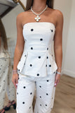 Dots and Barrels Set Ivory