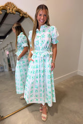 Mint Mirage Floral Skirt Set