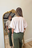 Oakland Bubble Blouse Cream