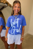 But God Puff Graphic Tee Blue RESTOCK