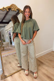 Oakland Bubble Blouse Olive