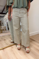 Olive in Motion Striped Pants