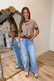 Hidden Ella Mid Rise Classic Straight Jean Medium Light