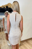 Mock Neck Textured Sleeveless Dress