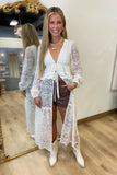 Boho Lace Maxi Duster Top