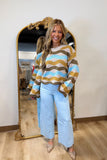 Wavy Weekend Sweater Blue Taupe