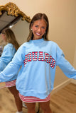 E Squared Mock Neck Sweatshirt Americana