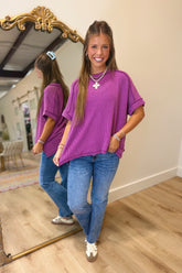 Alexander Ribbed Top Plum