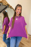 Alexander Ribbed Top Plum