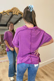 Alexander Ribbed Top Plum