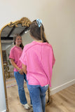 Alexander Ribbed Top Fuchsia