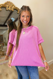 Alexander Ribbed Top Candy Pink