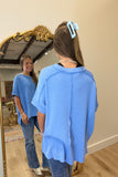 Alexander Ribbed Top Cornflower Blue