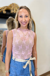 2 Endless Possibilities Lace Tank Pink