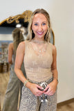 2 Endless Possibilities Lace Tank Beige