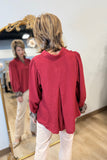 Umgee Easy Wear Blouse Burgundy
