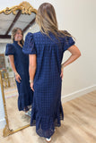 American Belle Eyelet Dress Navy