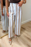 Striding Stripes Pant Tan