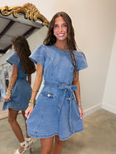 Denim Daydream Jacquard Dress