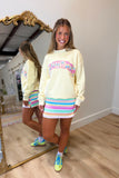 E Squared Mock Neck Sweatshirt Confetti Cake