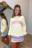 E Squared Mock Neck Sweatshirt Confetti Cake