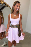 Sugar Rush Denim Dress Pink