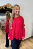 Layers Perfect Knit Top Red