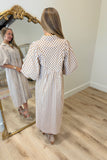Umgee Harvest Special Dress Brown Plaid