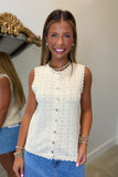 Dylan Jesse Sleeveless Sweater Natural