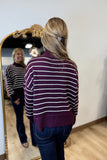 Maroon Madness Striped Sweater